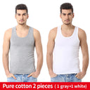 Men's Casual Solid Cotton Tank Top Fashionable Fitness Vest