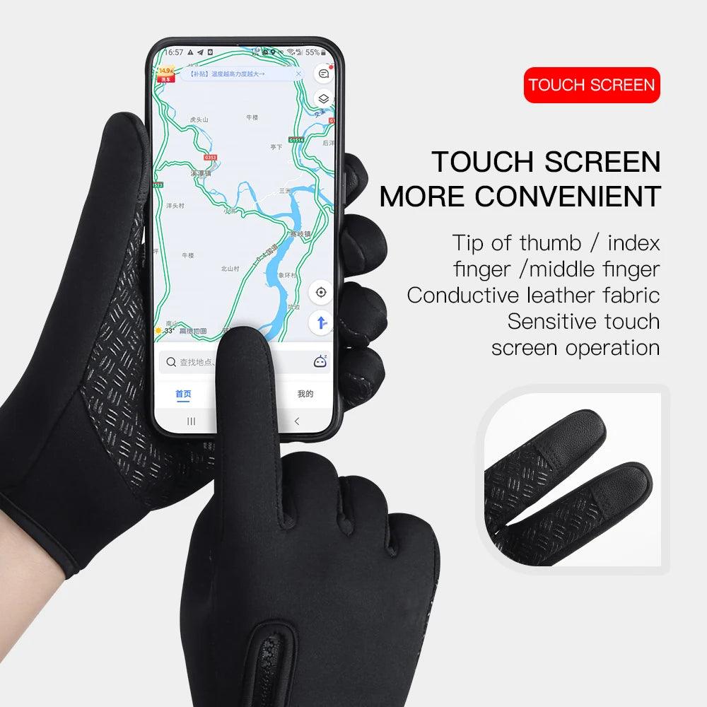 Winter Pro Touchscreen Waterproof Motorcycle Gloves - Unisex Cold Weather Outdoor Sports Thermal Ski Glove  ourlum.com   