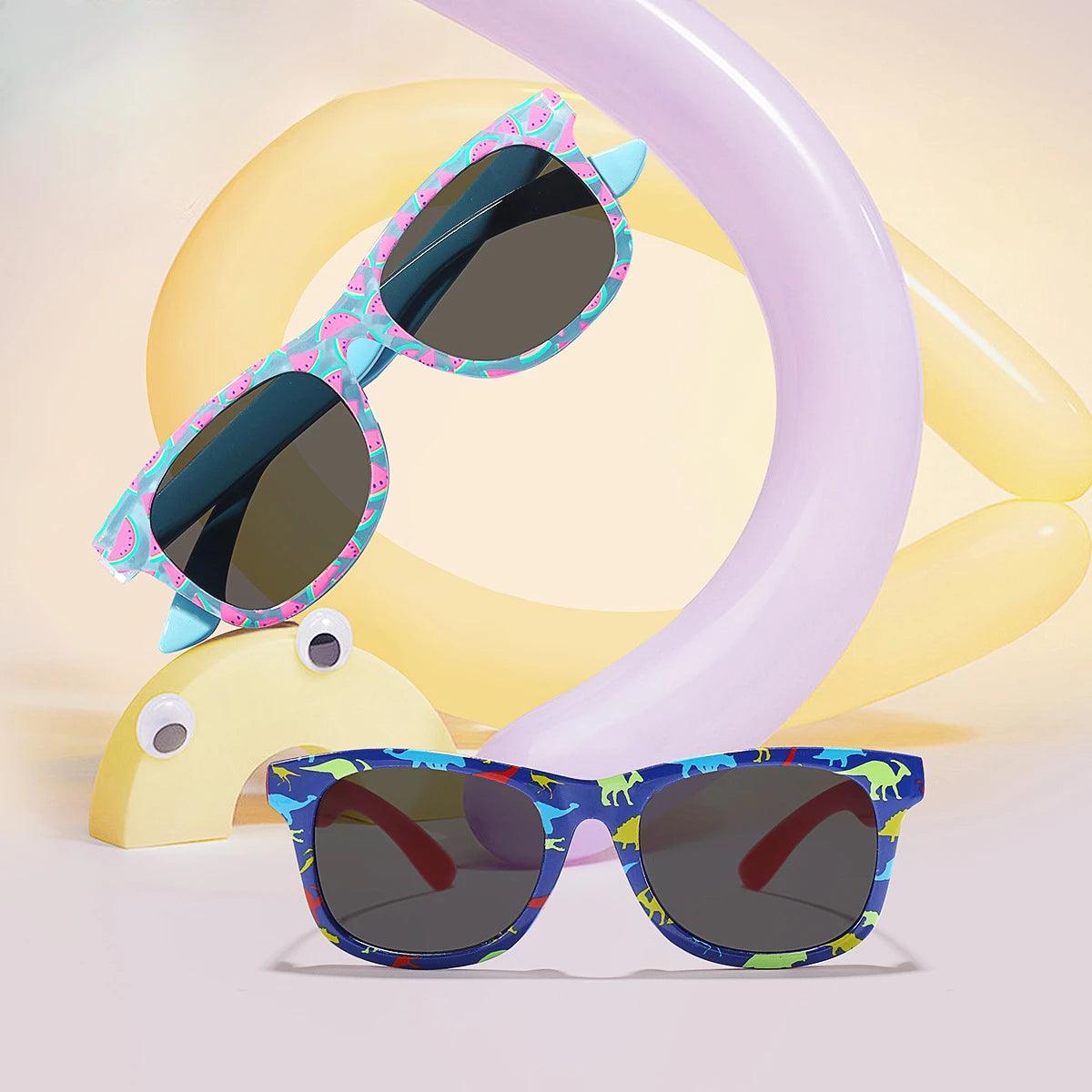 Trendy Dinosaur Sunglasses for Kids - UV400 Protection, Cute Cartoon Design, Perfect for Outdoor Fun!