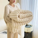 Soft and Cozy Toscana Rabbit Fur Blanket For Winter Warmth