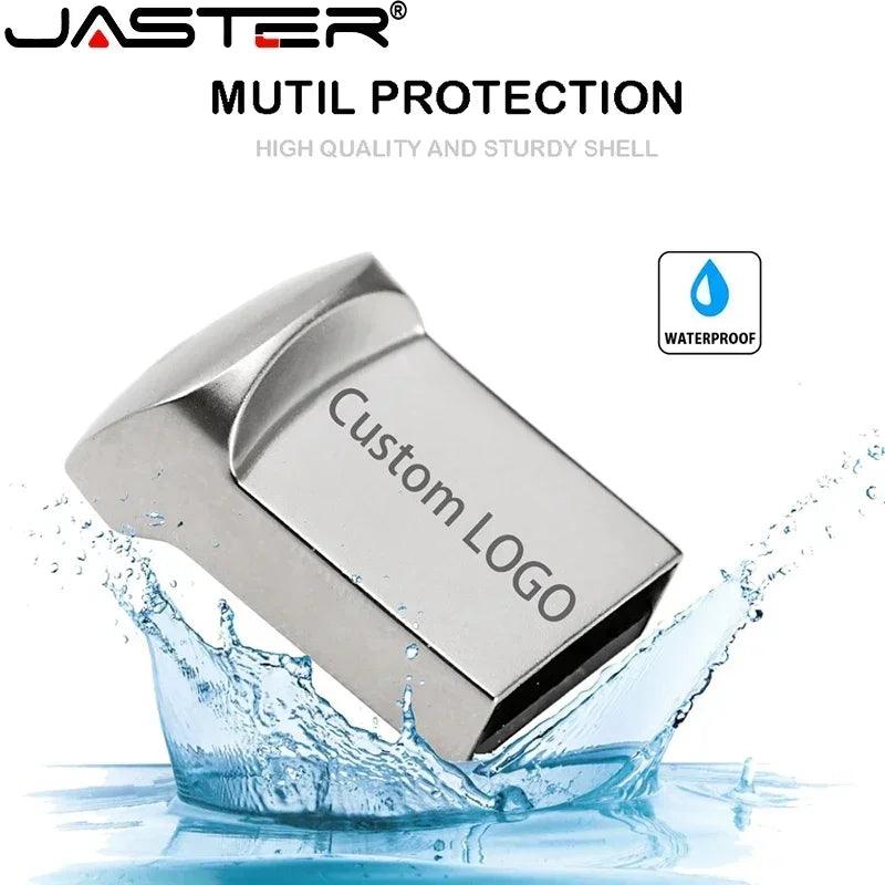 JASTER Silver Business USB Flash Drives: Custom Logo Pen Drive - Corporate Gift Solution  ourlum.com   