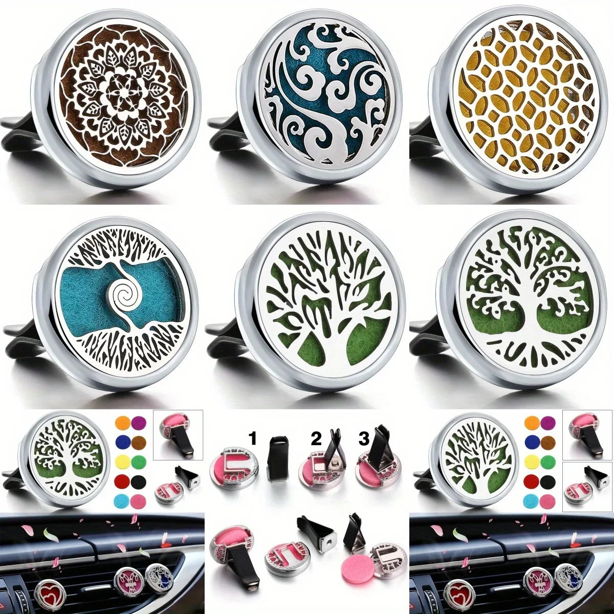 Single Refillable Car Perfume Diffuser Clip for Air Vent