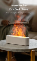 Ultrasonic Cool Mist Essential Oil Diffuser with Realistic Flame Night Light