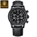 POEDAGAR Chronograph Watch Elegant Waterproof Timepiece