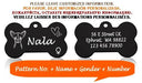 Bone Dog ID Tag: Personalized Engraved Pet Pendant for Cat Puppy Necklace  ourlum.com Black-Heart 40x21mm 