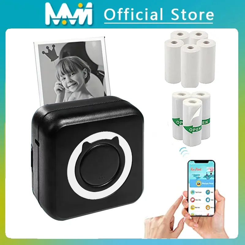 Mini Wireless Photo Label Printer: Portable On-the-Go Printing Solution  ourlum.com   