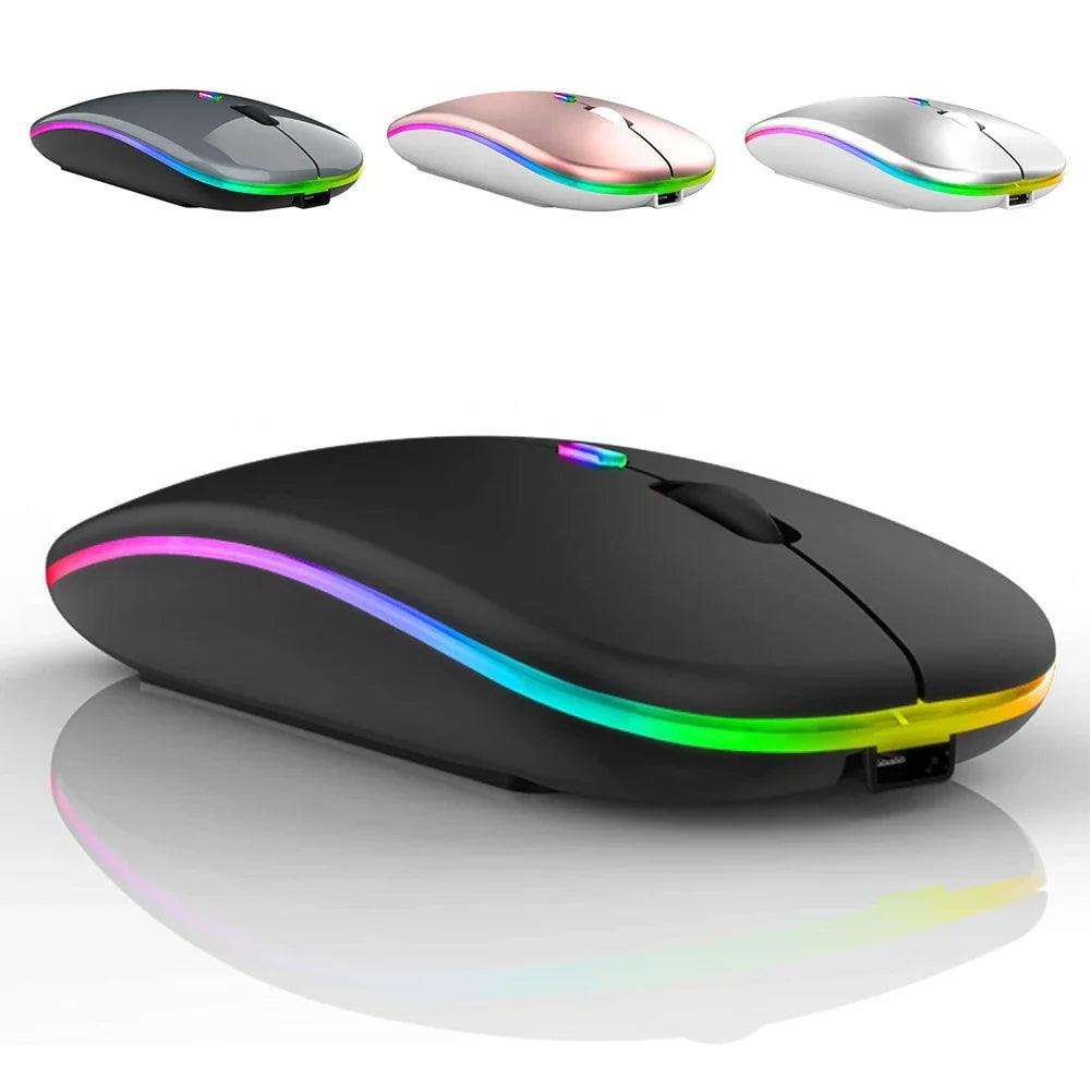 RGB Wireless Mouse: Silent & Stylish Design for Laptop and PC  ourlum.com   