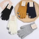 Womens Cashmere Knitted Winter Gloves Warm Touch Screen