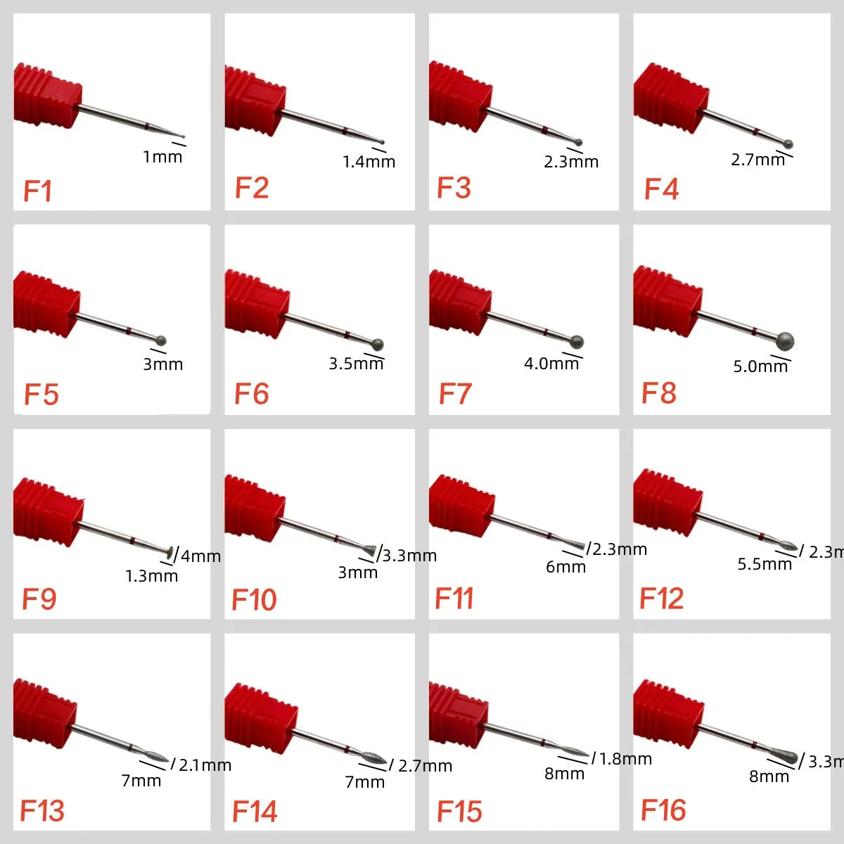 Diamond Nail Drill Bit Set: High-Quality Stainless Steel Cutters with Ceramic Stone Heads