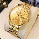 OLEVS Golden Luxury Waterproof Mechanical Watch Stainless Steel