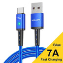 7A Fast USB C Cable for MacBook  Samsung Huawei - Fast Charging Data Cord  ourlum.com Blue 0.3m 