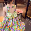 Floral Princess Sundress Oil Painting A-LINE Style for Girls