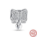 Crown Flowers Heart Silver Bead Charm Elegant Pandora Accessory