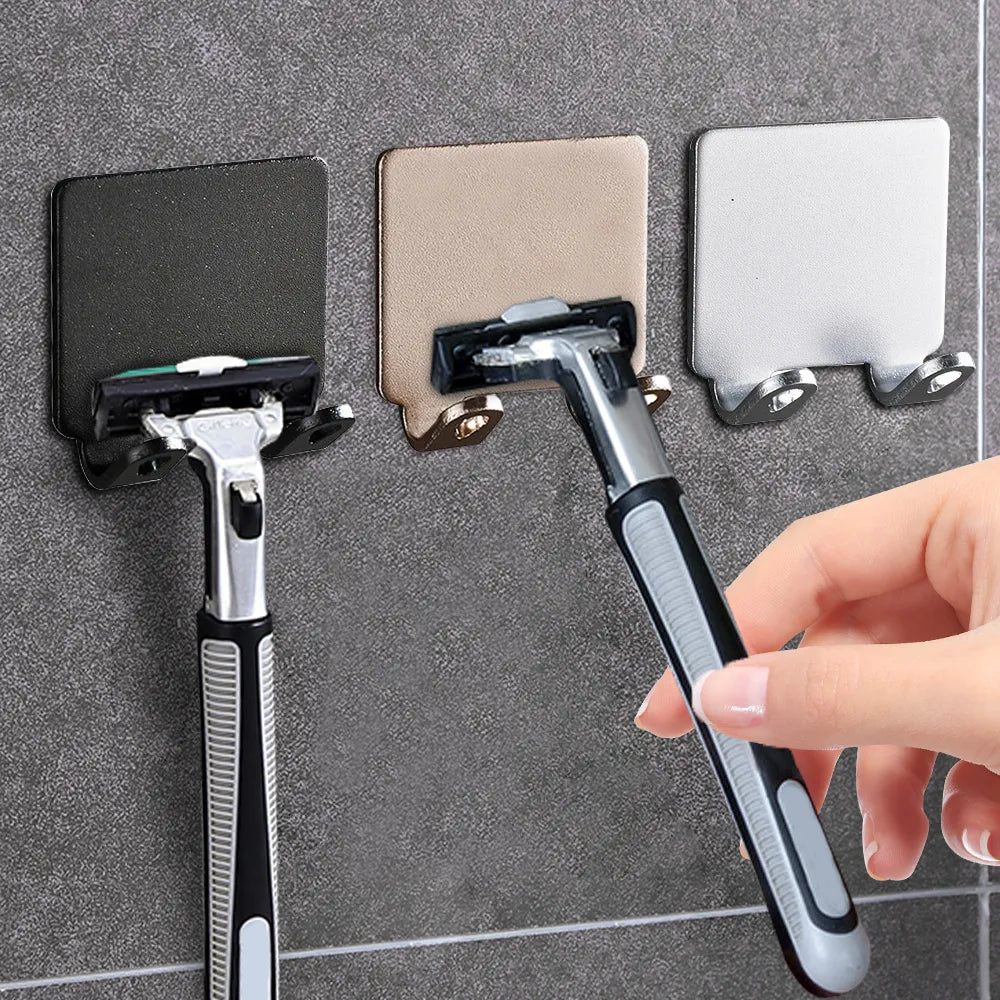 Stylish Shaving Razor Holder: Bathroom Wall Organizer Shelf  ourlum.com   