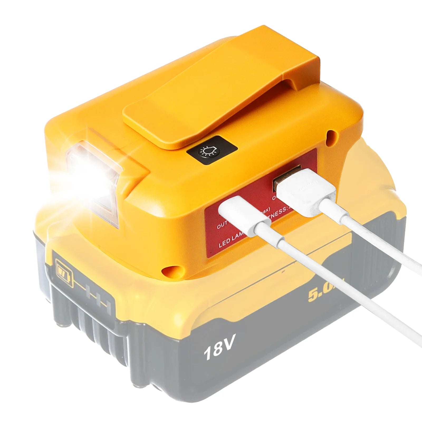 USB C Fast Charger for Dewalt Batteries - 22.5W Adapter for Heated Jackets & Lights