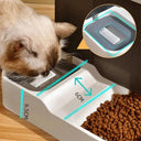 Automatic Cat Food and Water Dispenser with Wet Dry Separation