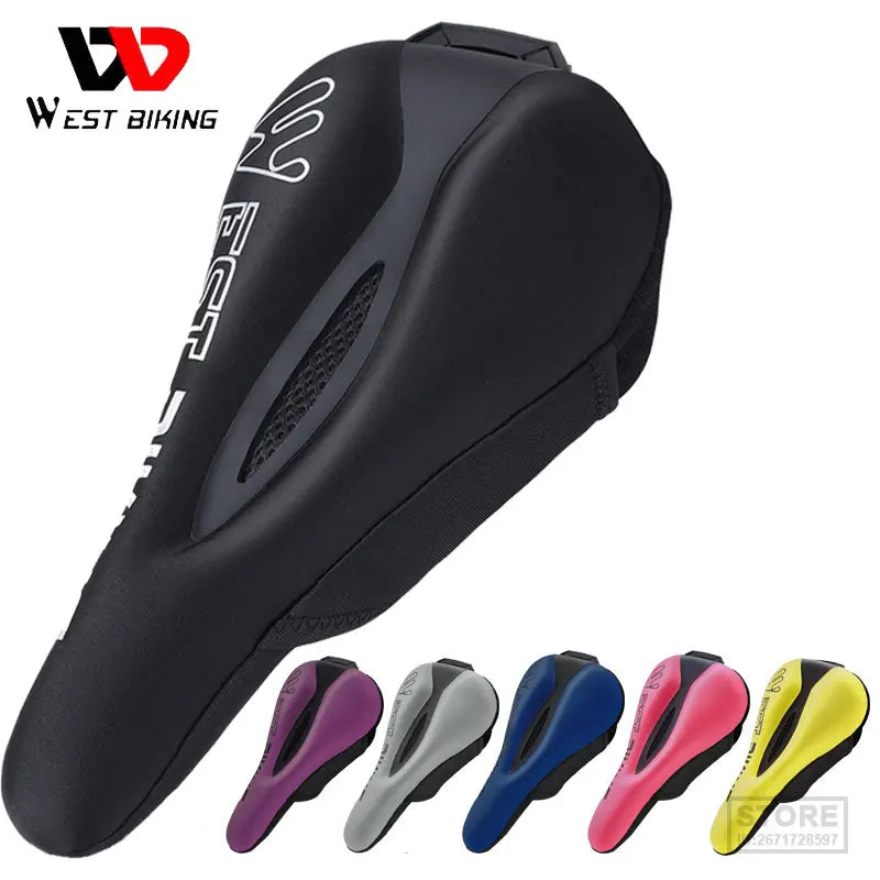 Gel Memory Foam Bicycle Seat Cover - Comfortable, Breathable MTB & Road Bike Cushion in 6 Colors