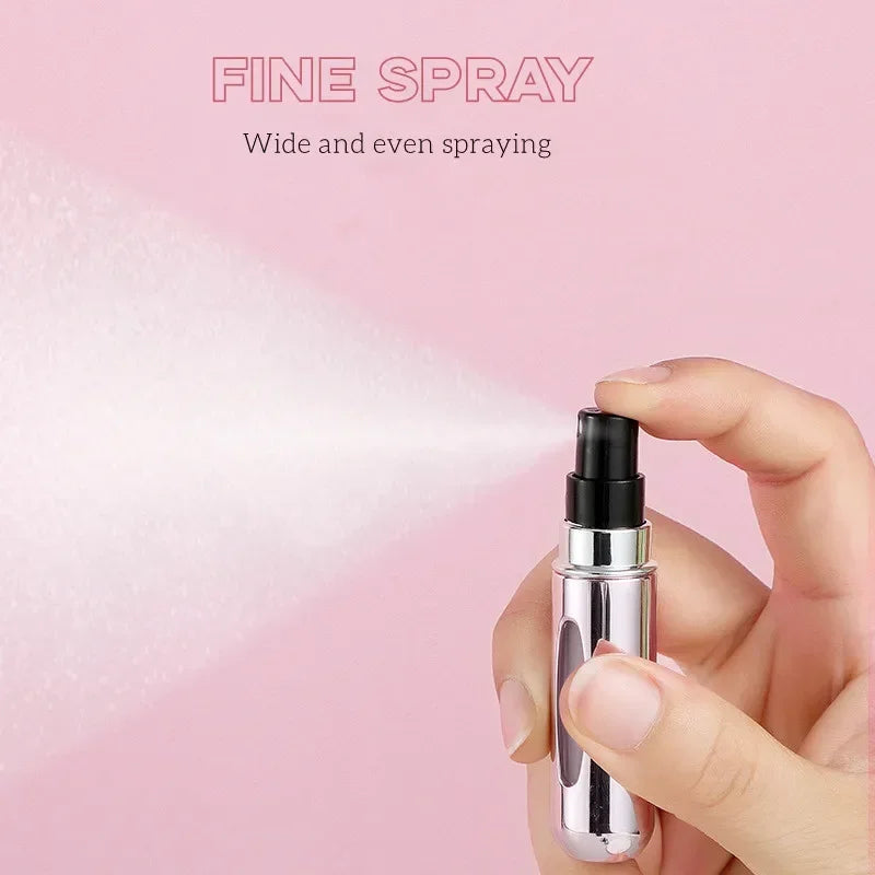 Mini Perfume Atomizer Bottle with Refill Spray Pump: Travel-Friendly Essential Fragrance Accessory