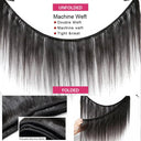 Luxurious Brazilian Straight Human Hair Extensions Length 30 Inch