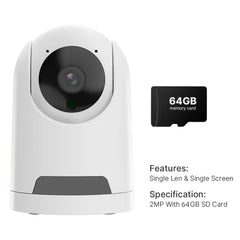 2K 4MP WiFi PTZ Security Camera with AI Tracking & Night Vision - Wireless Baby Monitor & Surveillance IP Camera