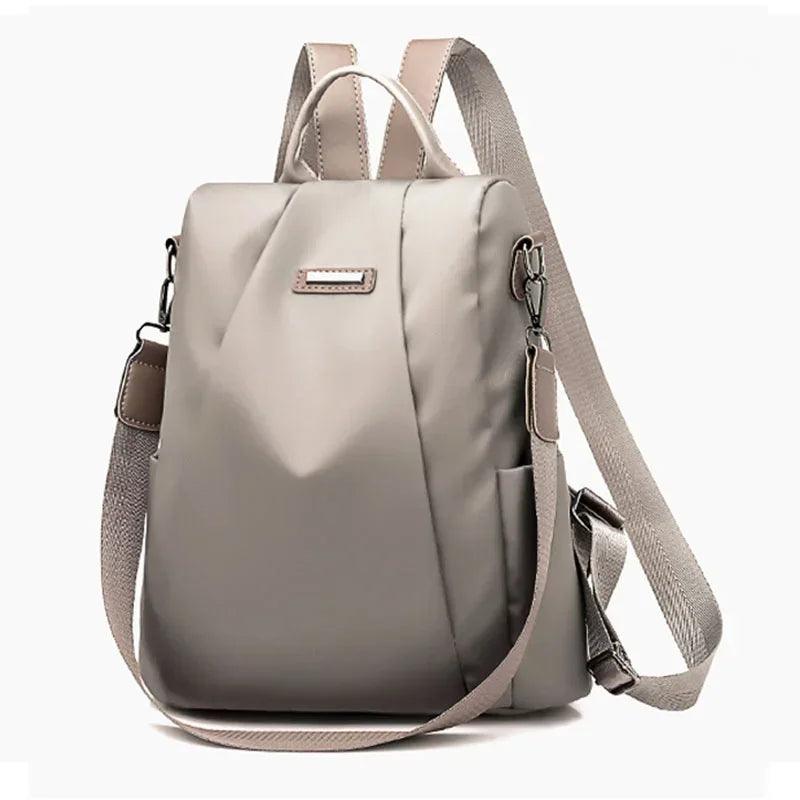 Fashion Anti-theft Backpack Women Casual Waterproof School Bags for Teenager Multi-Function Shoulder Bag Travel Rucksack  ourlum.com khaki  