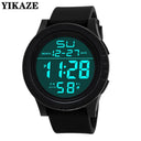 YIKAZE Men's LED Sports Watch with Waterproof Digital Display and Chronograph - Sporty Luxury Timepiece for Men  OurLum.com   