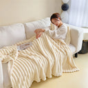 New Artificial Rabbit Plush Warm Blanket Soft Coral Fleece