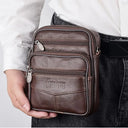 Men's New Genuine Leather Crossbody Bag Vertical Trendy