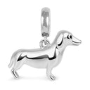 Sterling Silver Dog Charm Bead for Pandora Bracelet Jewelry