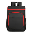 30L Cooler Backpack Leakproof Insulated Lunch Bag for Outdoor Camping Hiking Picnics Beach  ourlum.com Black and Red  