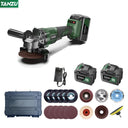 21V Brushless Angle Grinder Cordless 4 Inch Electric Tool