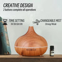 500ml Ultrasonic Aromatherapy Diffuser with Wood Grain Design