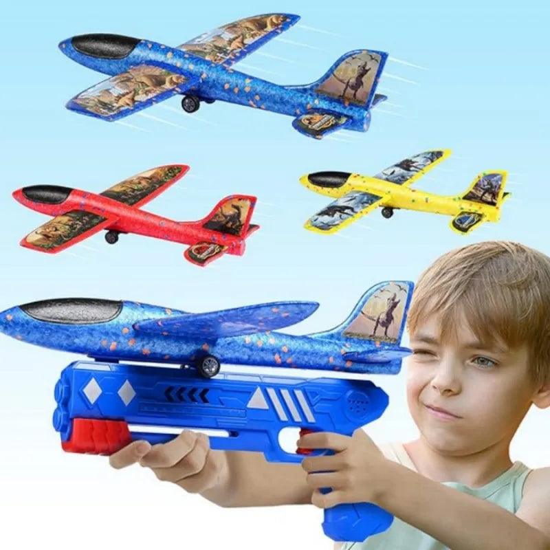 Catapult Plane Gun-style Launch Aircraft Toy: High-flying Fun for Boys  ourlum.com   