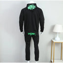 Men Cotton Printed Tracksuit 2PCS Set Hoodies Pants Casual