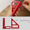 Woodworking Square Protractor Aluminum Miter Triangle Ruler: Precision Woodworking Tool with Multi-Angle Design  ourlum.com   