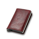 DIENQI Carbon RFID Wallet Male Mini Slim Money Card Holder