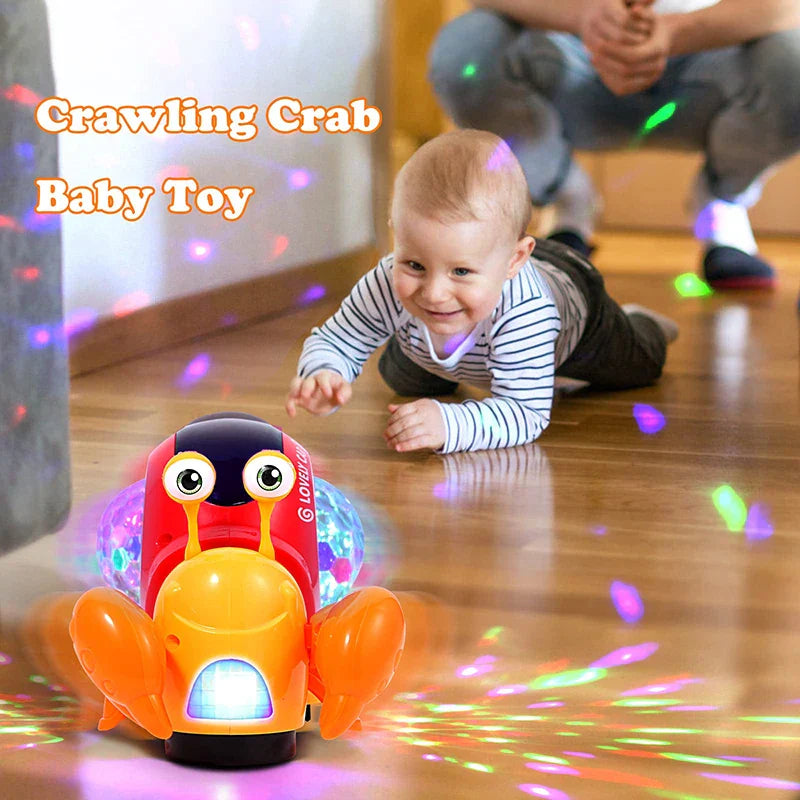 Crawling Crab Electronic Pet Toy: Interactive Dancing Hermit Crab with Music & Light  ourlum.com   