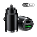 Xiaomi Car Charger PD Fast Charging Dual Chips for iPhone Samsung Huawei  ourlum.com 30W Black  