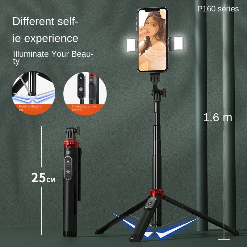 Xiaomi 4-in-1 Bluetooth Selfie Stick Tripod with Ring Light and Remote Control  ourlum.com   