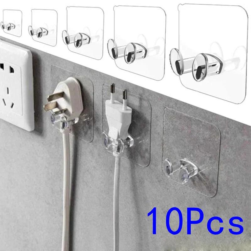 Stealthy Wall Hook Organizer Set with Dual Hooks for Power Plugs and More  ourlum.com   