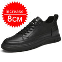 Casual Men Elevator Shoes Height Increase White Black 6CM