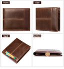 WESTAL Genuine Leather Wallet with Coin Purse RFID Men