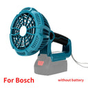 Cordless Jobsite Fan With LED Light For Makita Bosch DeWalt Milwaukee