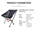 PACOONE Travel Ultralight Folding Chair Portable Moon Seat