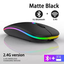 Wireless RGB Gaming Mouse: Ultimate Rechargeable Bluetooth Experience  ourlum.com Black  