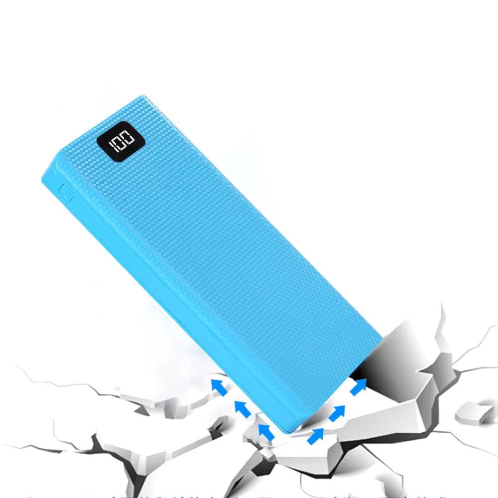 Customizable 18650 Power Bank Case with USB Type C - Portable Battery Storage Solution for iPhone, Xiaomi, and Huawei