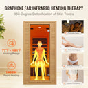 VEVOR Compact Far Infrared Hemlock Wood Sauna for Home