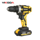 YIKODA 12/16.8/21V Electric Drill Rechargeable Cordless Screwdriver Lithium Battery Household Multi-function 2 Speed Power Tools  ourlum.com   