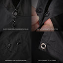 3-in-1 Waterproof Rain Poncho Lightweight Hooded Coat