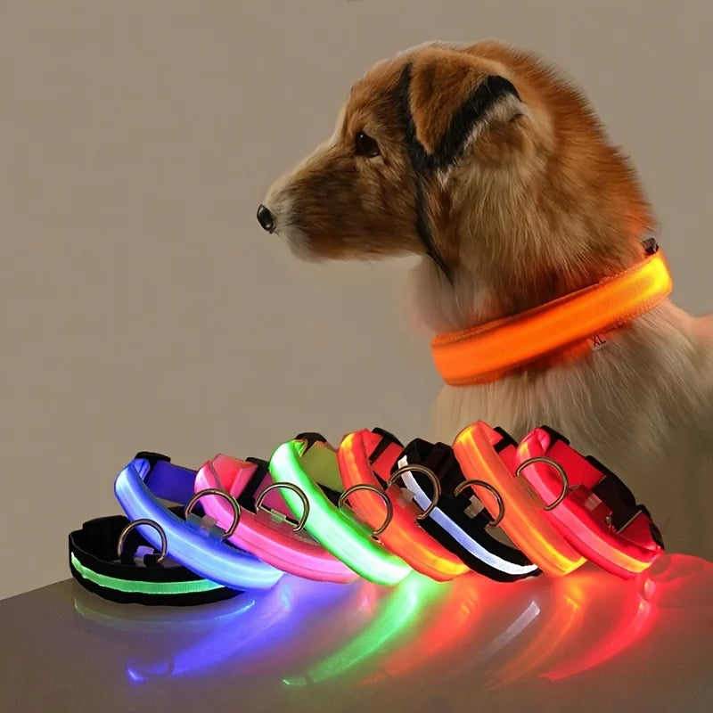 LED Night Safety Dog Leash & Collar Set: Enhanced Visibility for Pets  ourlum.com   